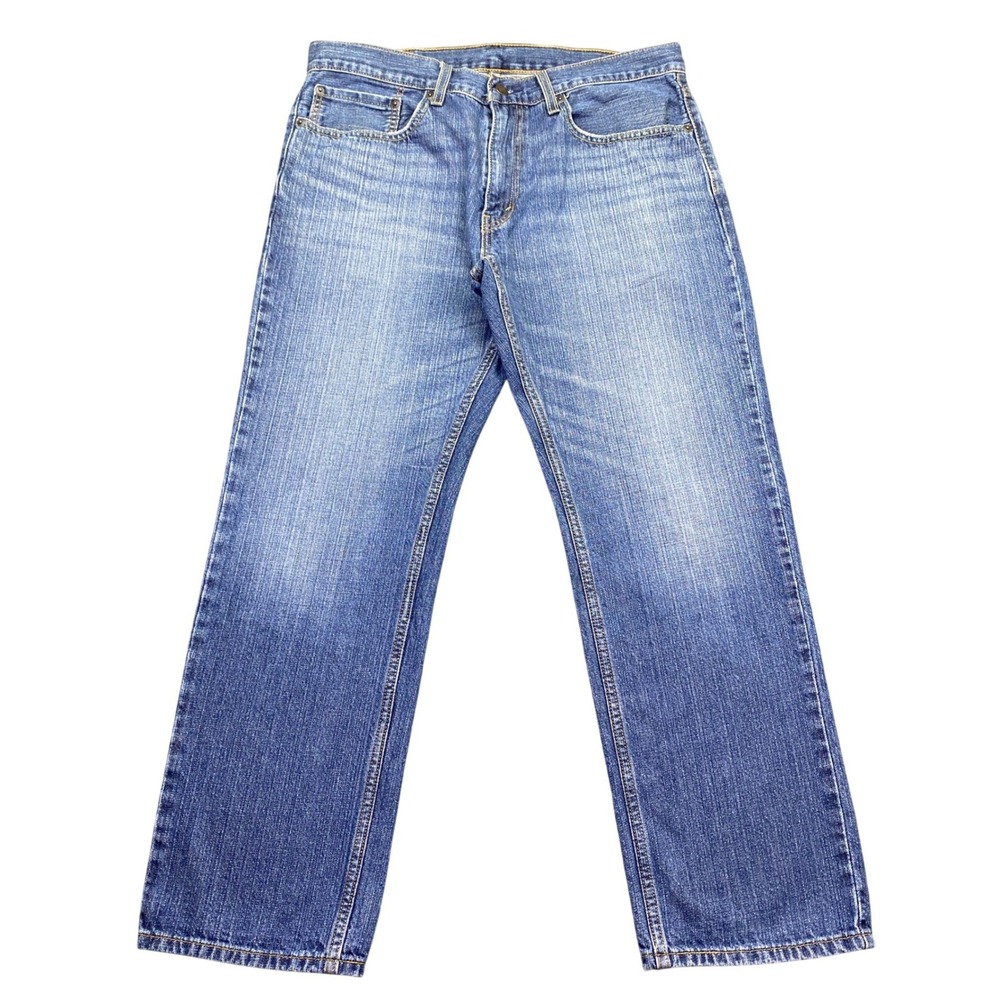 Levis 559 Relaxed Straight Leg Jeans Medium Wash Blue Mens Sz 34 100 Cotton